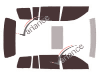 Toyota Highlander (1) 5-door (2000 - 2007) tinted film kit Toyota Highlander (1) 5-door (2000 - 2007) tinted film kit