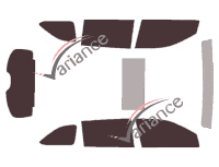 Toyota Highlander (3) 5-door (2014 - 2020) tinted film kit Toyota Highlander (3) 5-door (2014 - 2020) tinted film kit