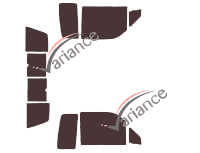 Toyota Pickup X Cab 2 door tinted film kit (1990 - 1995) Toyota Pickup X Cab 2 door tinted film kit (1990 - 1995)