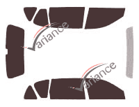 Toyota Picnic 5 door tinted film kit (1995 - 2001) Toyota Picnic 5 door tinted film kit (1995 - 2001)