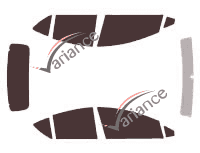 Toyota Prius (3) C 5-door (2012 - 2018) tinted film kit Toyota Prius (3) C 5-door (2012 - 2018) tinted film kit