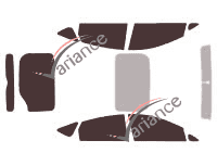 Toyota Prius (2) 5 doors (2004 - 2009) tinted film kit Toyota Prius (2) 5 doors (2004 - 2009) tinted film kit