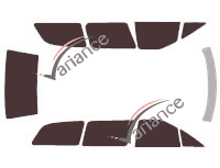 Toyota Previa (1) 5-door (1990 - 2000) tinted film kit Toyota Previa (1) 5-door (1990 - 2000) tinted film kit