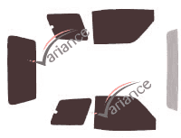 Toyota RAV4 (1) 3-door (1994 - 2000) tinted film kit Toyota RAV4 (1) 3-door (1994 - 2000) tinted film kit