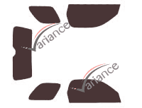 Toyota RAV4 (2) 3-door (2000 - 2006) tinted film kit Toyota RAV4 (2) 3-door (2000 - 2006) tinted film kit