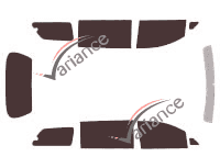 Toyota Sienna (3) 5-door (2010 - 2020) tinted film kit Toyota Sienna (3) 5-door (2010 - 2020) tinted film kit