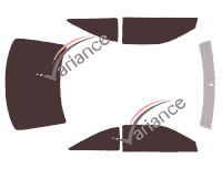 Toyota Solara (1) 2-door coupe (1998 - 2003) tinted film kit