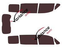 Toyota Noah / Voxy (3) 5-door (2014 - 2021) tinted film kit Toyota Noah / Voxy (3) 5-door (2014 - 2021) tinted film kit