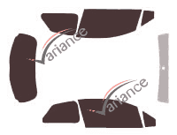 Tinted film kit Toyota Yaris (3) 3 doors (2011 - 2021) Tinted film kit Toyota Yaris (3) 3 doors (2011 - 2021)