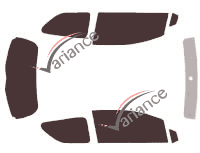 Tinted film kit Toyota Yaris (2) 3 doors (2005 - 2011) Tinted film kit Toyota Yaris (2) 3 doors (2005 - 2011)