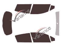 Tinted film kit Toyota Yaris (3) 5 doors (2011 - 2020) Tinted film kit Toyota Yaris (3) 5 doors (2011 - 2020)