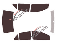 Toyota Yaris (2) 4-door sedan (2005 - 2011) tinted film kit Toyota Yaris (2) 4-door sedan (2005 - 2011) tinted film kit