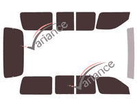 Toyota Hiace (4) 4-door (1995 - 2006) tinted film kit Toyota Hiace (4) 4-door (1995 - 2006) tinted film kit