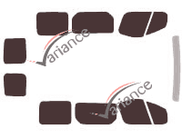 Tinted film kit Opel Vivaro (A) Short 6-door (2002 - 2015) Tinted film kit Opel Vivaro (A) Short 6-door (2002 - 2015)