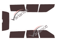 Tinted film kit Volvo 850 Estate 5-door (1991 - 1998) Tinted film kit Volvo 850 Estate 5-door (1991 - 1998)