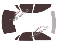 Volvo S40 Sedan 4 porte (1995 - 2004) kit pellicola colorata