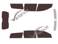 Volvo XC70 (3) 5 puertas (2007 - 2017) kit de láminas tintadas Volvo XC70 (3) 5 puertas (2007 - 2017) kit de láminas tintadas