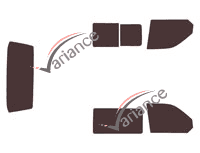 Tinted film kit Volkswagen Transporter T5 (5) 4-door van (2003 - 2015) Tinted film kit Volkswagen Transporter T5 (5) 4-door van (2003 - 2015)