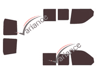 Tinted film kit Volkswagen Transporter T5 (5) 5-door van (2003 - 2015) Tinted film kit Volkswagen Transporter T5 (5) 5-door van (2003 - 2015)