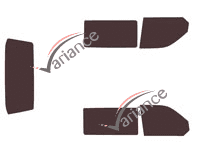 Tinted film kit Volkswagen Transporter T5 (5) 4-door van (2003 - 2015) Tinted film kit Volkswagen Transporter T5 (5) 4-door van (2003 - 2015)