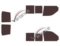 Tinted film kit Volkswagen Transporter T5 (5) 6-door van (2003 - 2015) Tinted film kit Volkswagen Transporter T5 (5) 6-door van (2003 - 2015)