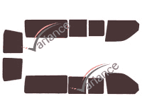 Volkswagen Transporter T5 (5) Long 6-door (2003 - 2015) tinted film kit Volkswagen Transporter T5 (5) Long 6-door (2003 - 2015) tinted film kit