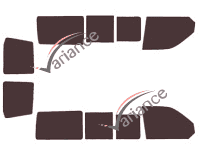 Volkswagen Transporter T5 (5) Short 6-door (2003 - 2015) tinted film kit Volkswagen Transporter T5 (5) Short 6-door (2003 - 2015) tinted film kit