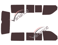 Volkswagen Transporter T5 (5) Short 5-door (2003 - 2015) tinted film kit Volkswagen Transporter T5 (5) Short 5-door (2003 - 2015) tinted film kit