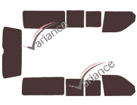 Volkswagen Transporter T5 (5) Long 5-door (2003 - 2015) tinted film kit Volkswagen Transporter T5 (5) Long 5-door (2003 - 2015) tinted film kit