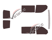 Tinted film kit Volkswagen Transporter T6 (6) 5-door van (since 2015) Tinted film kit Volkswagen Transporter T6 (6) 5-door van (since 2015)