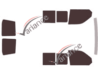 Tinted film kit Volkswagen Transporter T6 (6) 6-door van (since 2015) Tinted film kit Volkswagen Transporter T6 (6) 6-door van (since 2015)