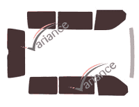 Tinted film kit Volkswagen Transporter T6 (6) Short 4-door (since 2015) Tinted film kit Volkswagen Transporter T6 (6) Short 4-door (since 2015)