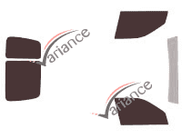 Tinted film kit Volkswagen Caddy (2) 4-door van (1995 - 2004) Tinted film kit Volkswagen Caddy (2) 4-door van (1995 - 2004)