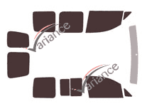 Volkswagen Caddy (3) 6-door (2004 - 2016) tinted film kit Volkswagen Caddy (3) 6-door (2004 - 2016) tinted film kit