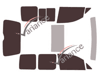 Volkswagen Caddy (3) 5-door (2004 - 2016) tinted film kit Volkswagen Caddy (3) 5-door (2004 - 2016) tinted film kit