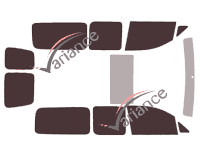 Volkswagen Caddy (3) Maxi 6-door (2007 - 2016) tinted film kit Volkswagen Caddy (3) Maxi 6-door (2007 - 2016) tinted film kit