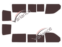 Volkswagen Caravelle (T5) 6-door short (2003 - 2015) tinted film kit Volkswagen Caravelle (T5) 6-door short (2003 - 2015) tinted film kit