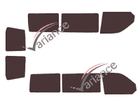 Volkswagen Caravelle (T5) 4-door short (2003 - 2015) tinted film kit Volkswagen Caravelle (T5) 4-door short (2003 - 2015) tinted film kit