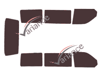 Volkswagen Caravelle (T5) 4-door short (2003 - 2015) tinted film kit Volkswagen Caravelle (T5) 4-door short (2003 - 2015) tinted film kit