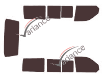 Volkswagen Caravelle (T5) 5-door short (2003 - 2015) tinted film kit Volkswagen Caravelle (T5) 5-door short (2003 - 2015) tinted film kit
