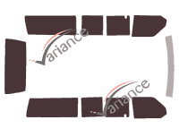 Volkswagen Caravelle (T4) Long 4 door (1990 - 2003) tinted film kit Volkswagen Caravelle (T4) Long 4 door (1990 - 2003) tinted film kit