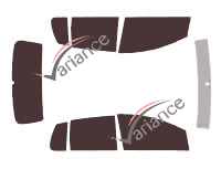 Kit de láminas tintadas para el Volkswagen Fox 5 puertas (2005 - 2012) Kit de láminas tintadas para el Volkswagen Fox 5 puertas (2005 - 2012)