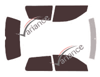 Volkswagen Golf (4) 3 doors (1997 - 2004) tinted film kit Volkswagen Golf (4) 3 doors (1997 - 2004) tinted film kit