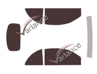 Volkswagen New Beetle (2) Cabriolet 2 doors (2003 - 2011) tinted film kit Volkswagen New Beetle (2) Cabriolet 2 doors (2003 - 2011) tinted film kit