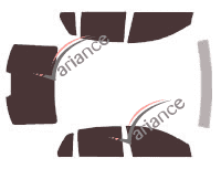 Volkswagen Phaeton tinted film kit (1) 4-door sedan (2002 - 2009) Volkswagen Phaeton tinted film kit (1) 4-door sedan (2002 - 2009)