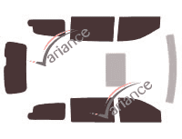 Tönungsfolienkit Volkswagen Routan Long 5 Türen (2009 - 2013) Tönungsfolienkit Volkswagen Routan Long 5 Türen (2009 - 2013)