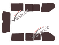 Volkswagen Transporter T5 (5) Starline 4-door tinted film kit (2003 - 2015) Volkswagen Transporter T5 (5) Starline 4-door tinted film kit (2003 - 2015)
