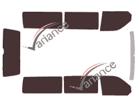 Tinted film kit Volkswagen Transporter T6 (6) Long 5-door (since 2015) Tinted film kit Volkswagen Transporter T6 (6) Long 5-door (since 2015)