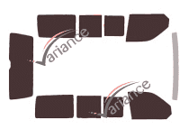 Tinted film kit Volkswagen Transporter T6 (6) Short 4-door (since 2015) Tinted film kit Volkswagen Transporter T6 (6) Short 4-door (since 2015)