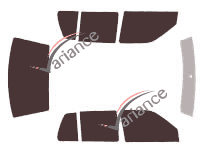 Volkswagen Vento Sedan 4-door tinted film kit (1992 - 1998) Volkswagen Vento Sedan 4-door tinted film kit (1992 - 1998)